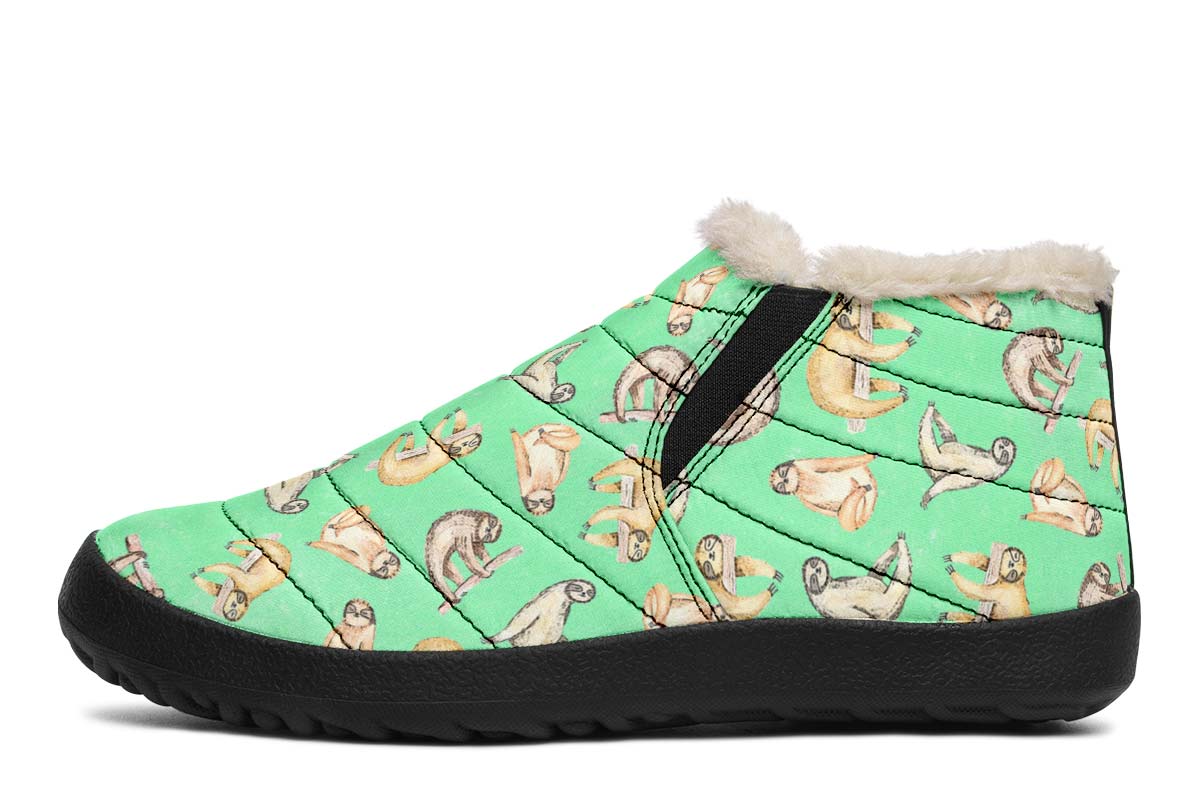 Sloth Pattern Winter Sneakers