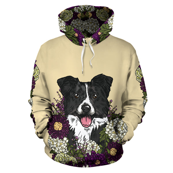 Illustrated Border Collie Hoodie – Groove Bags