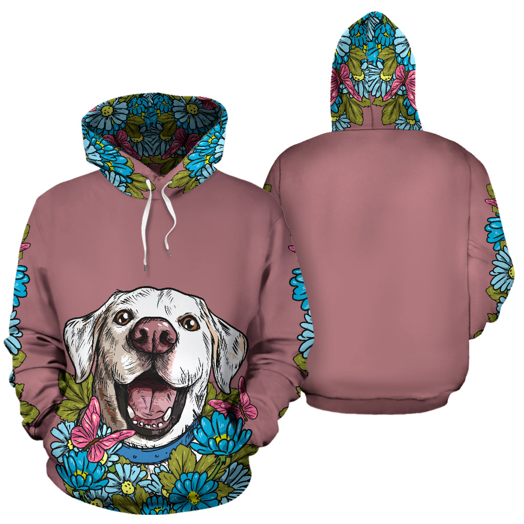 Illustrated White Labrador Retriever Hoodie – Groove Bags