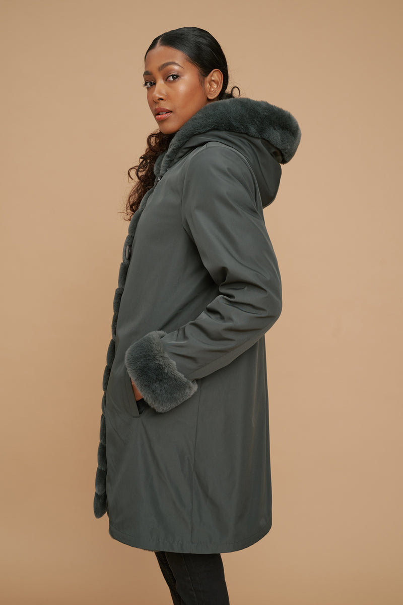 Faux Fur Reversible Coat herlipto 送料無料沖縄 レディース | yoppen