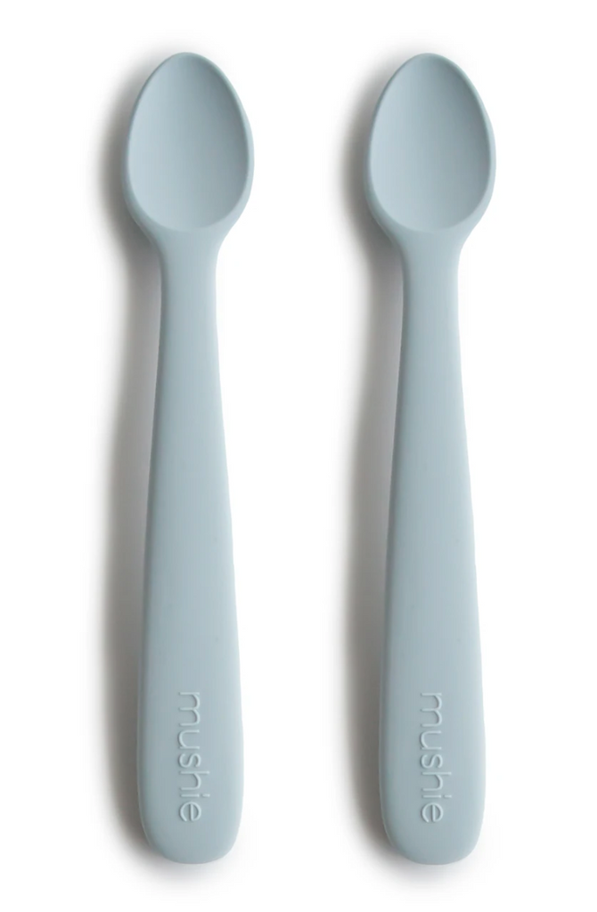 mushie Silicone Baby Feeding Spoons | 2 Pack (Daffodil)