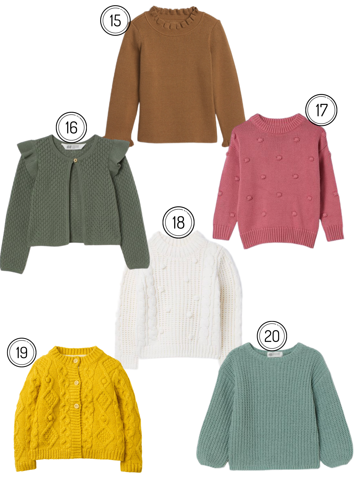 Toddler girl sweaters and cardigans for Fall 2020