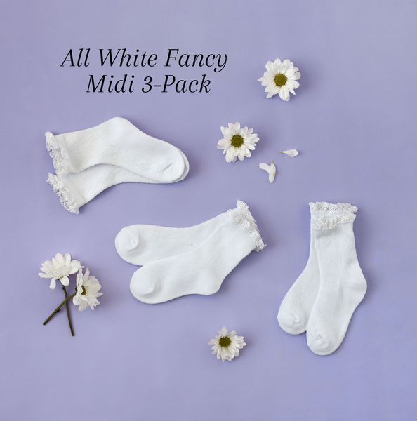 white fancy midi pack