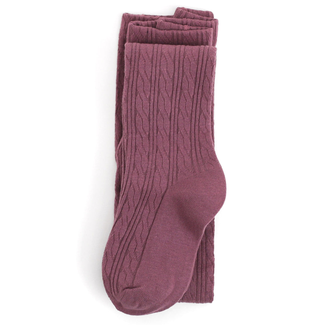 Little Stocking Company, Burgundy Cable Knit Tights