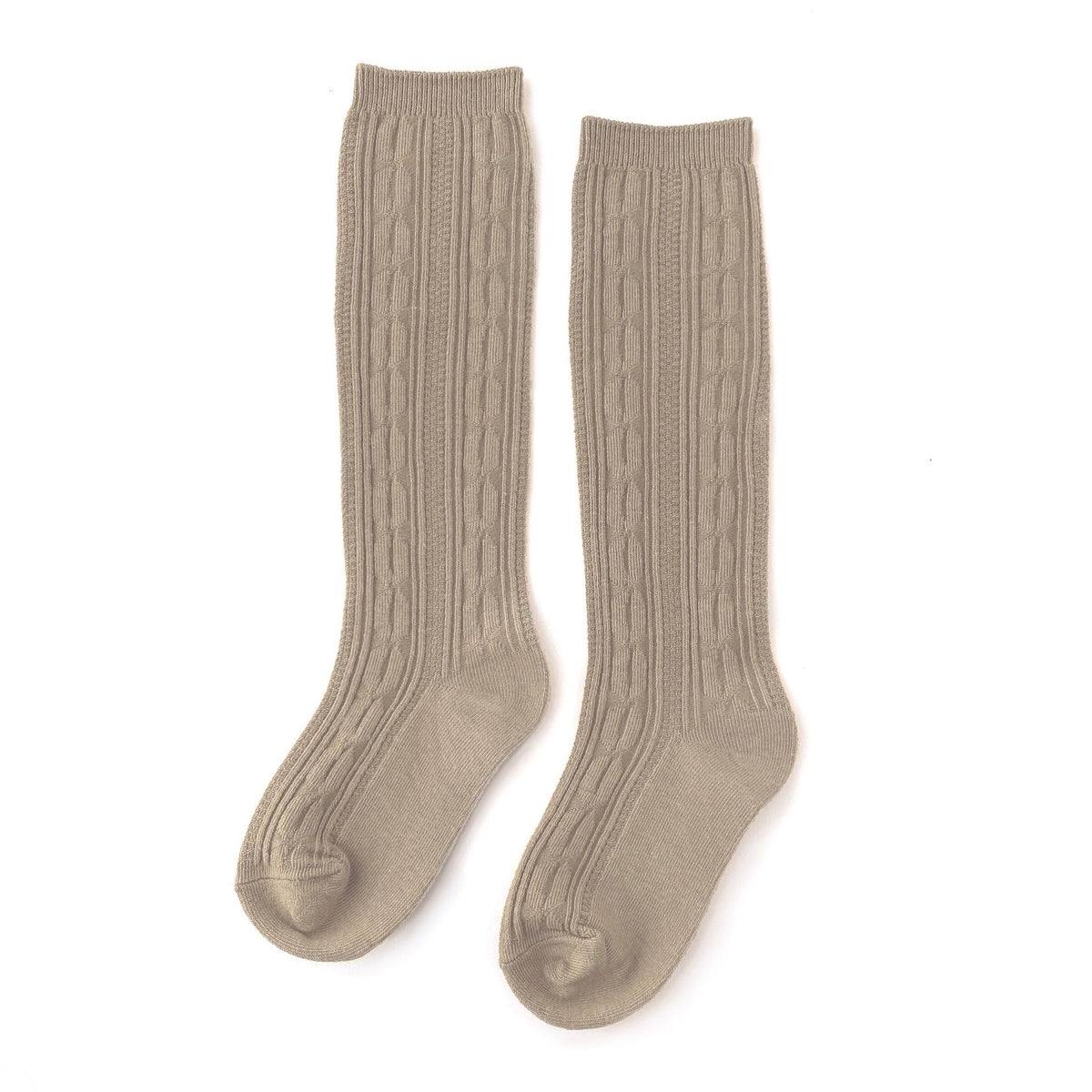 Oat Cable Knit Knee High Socks for baby, toddler and girls. | Little ...
