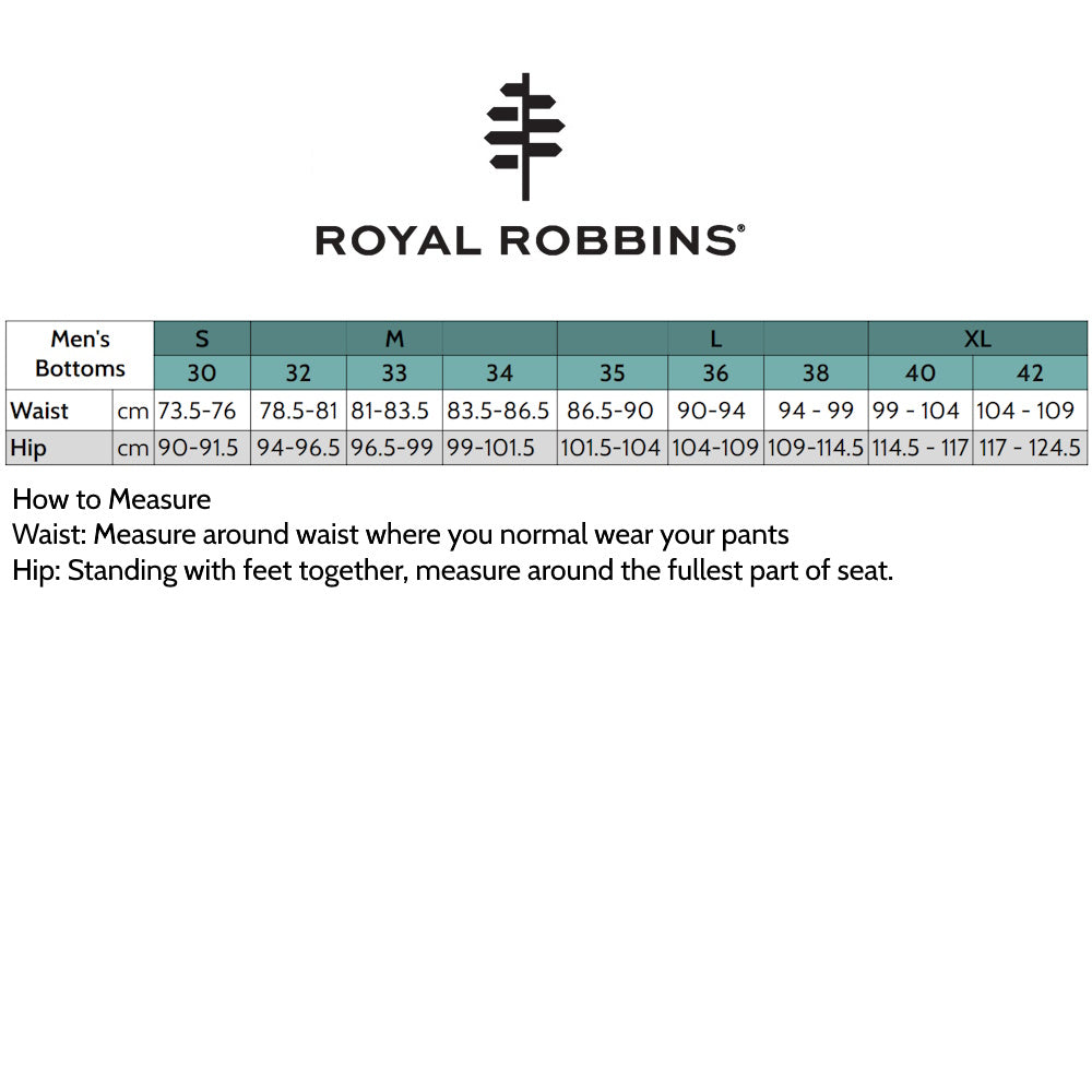 Royal Robbins Mens Size Chart