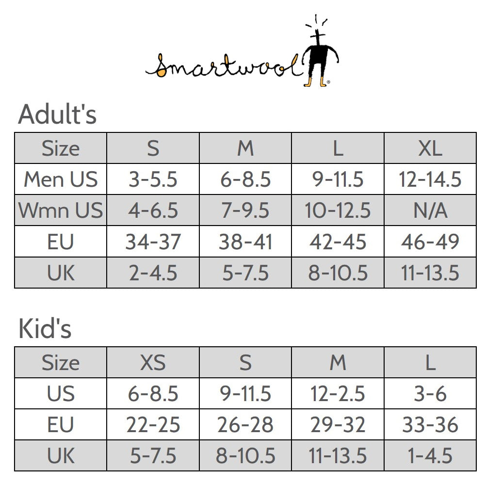 Smartwool Socks Size Chart