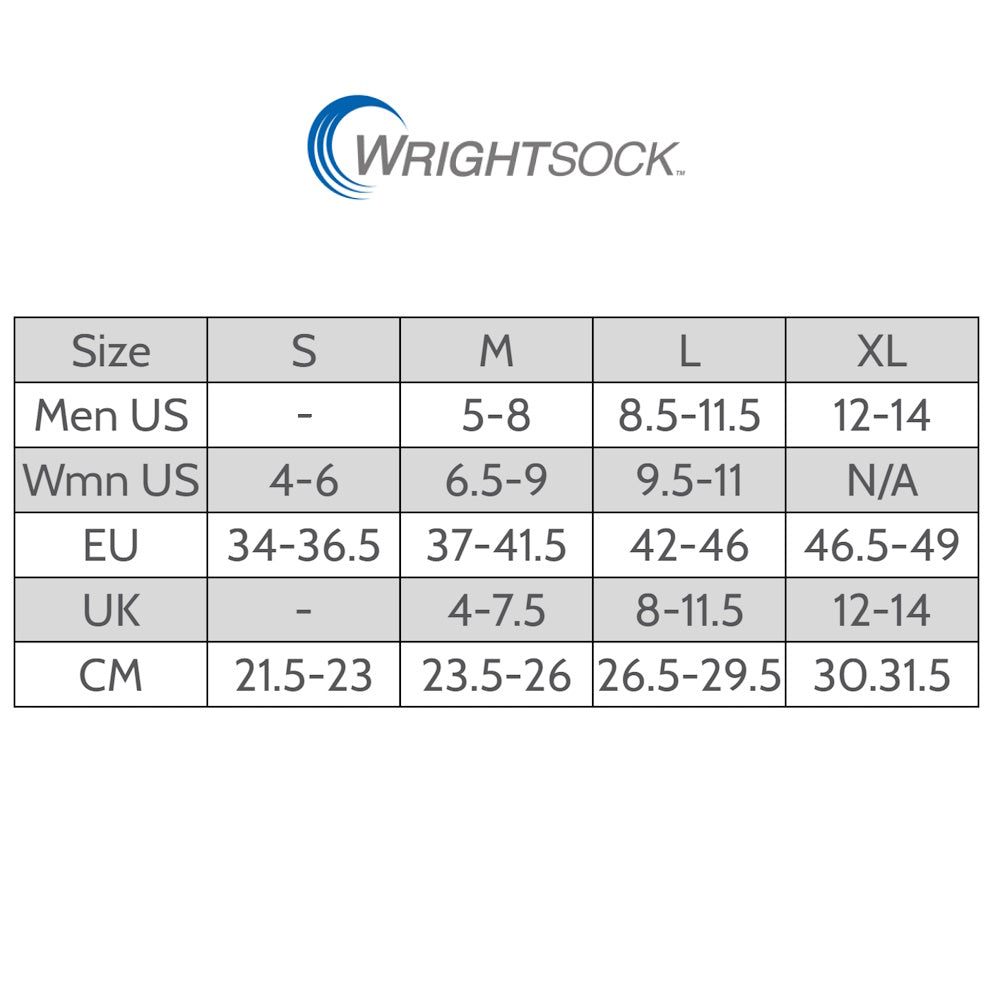 Wrightsock Size Chart