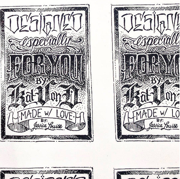 Kat Von D Jacket Project Labels Jessica Louise