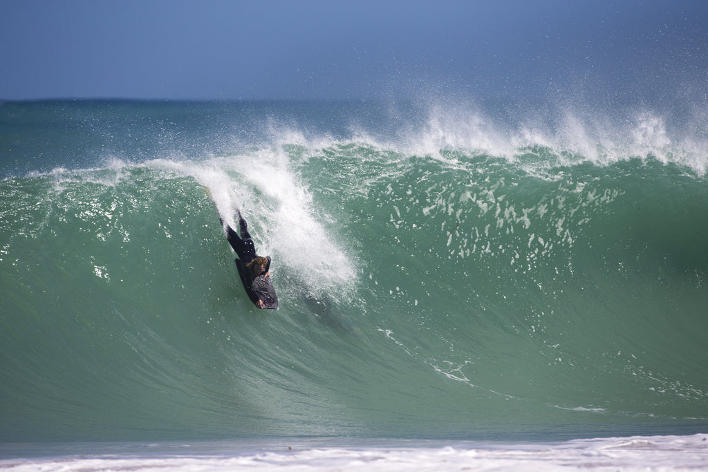 Stealth Bodyboards - Nick Gornall taking off on the Bearded LAdy model board in South Australia Photo: Josh Tabone