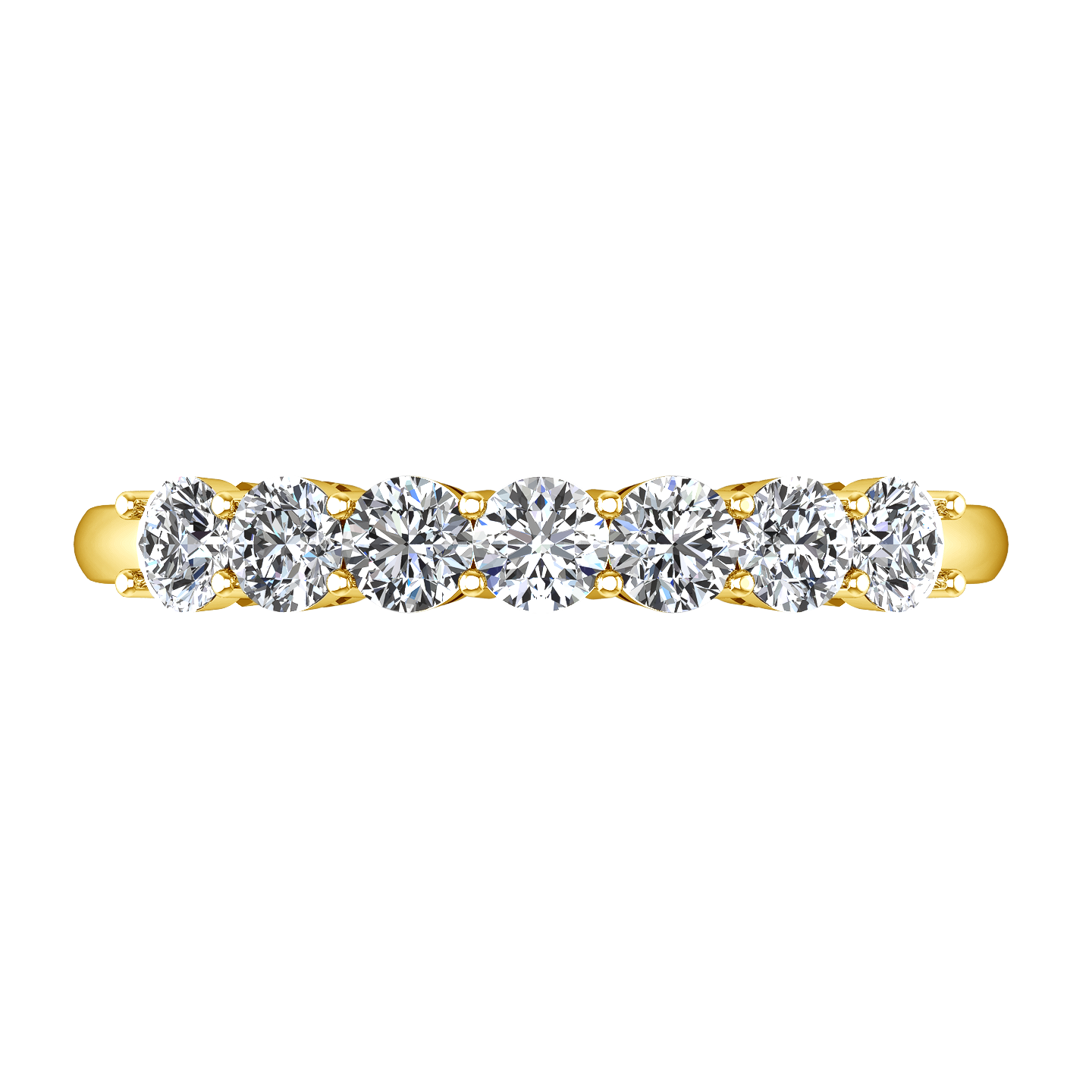 Seven Stone  Diamond Wedding Band Coventry 0.35 Cts 14K Yellow Gold