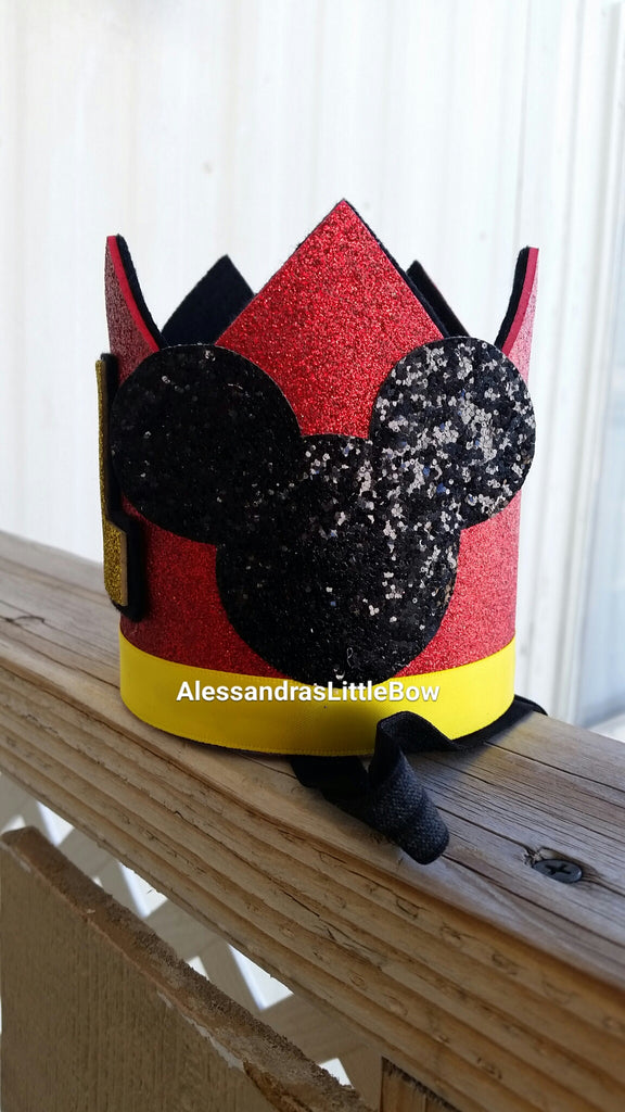 Mickey Mouse red birthday crown – AlessandrasLittleBow