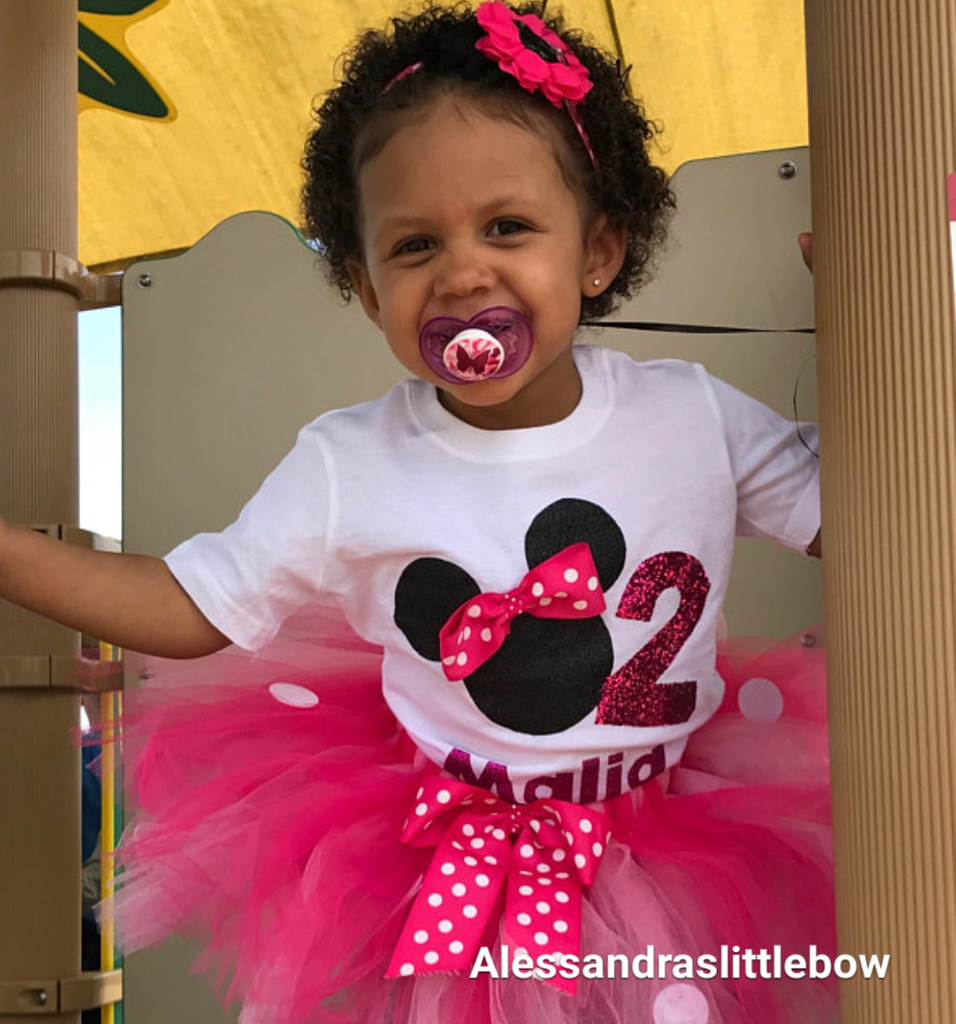 Minnie Mouse 1st Birthday Outfit, Customized Onesie | Kids Girl Minnie Mouse  Polka Dot Birthday Party Bow Tutu Tulle Dress S 