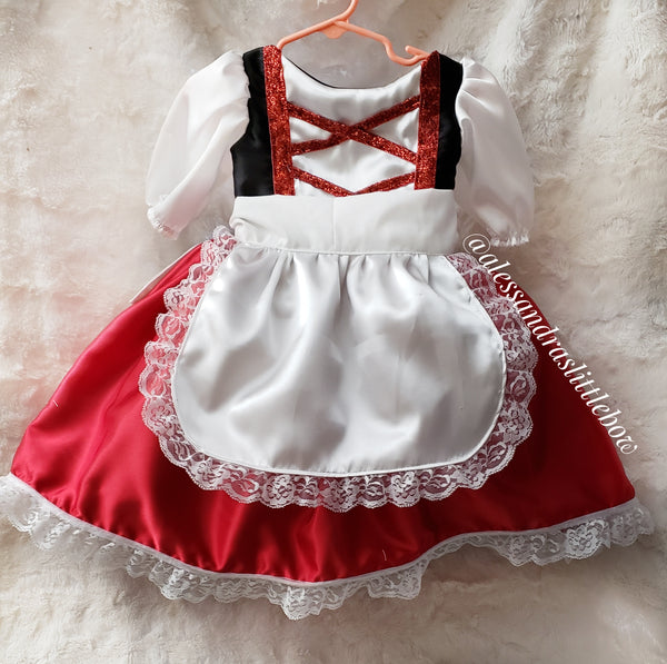 Little Red Ridding hood Couture Dress