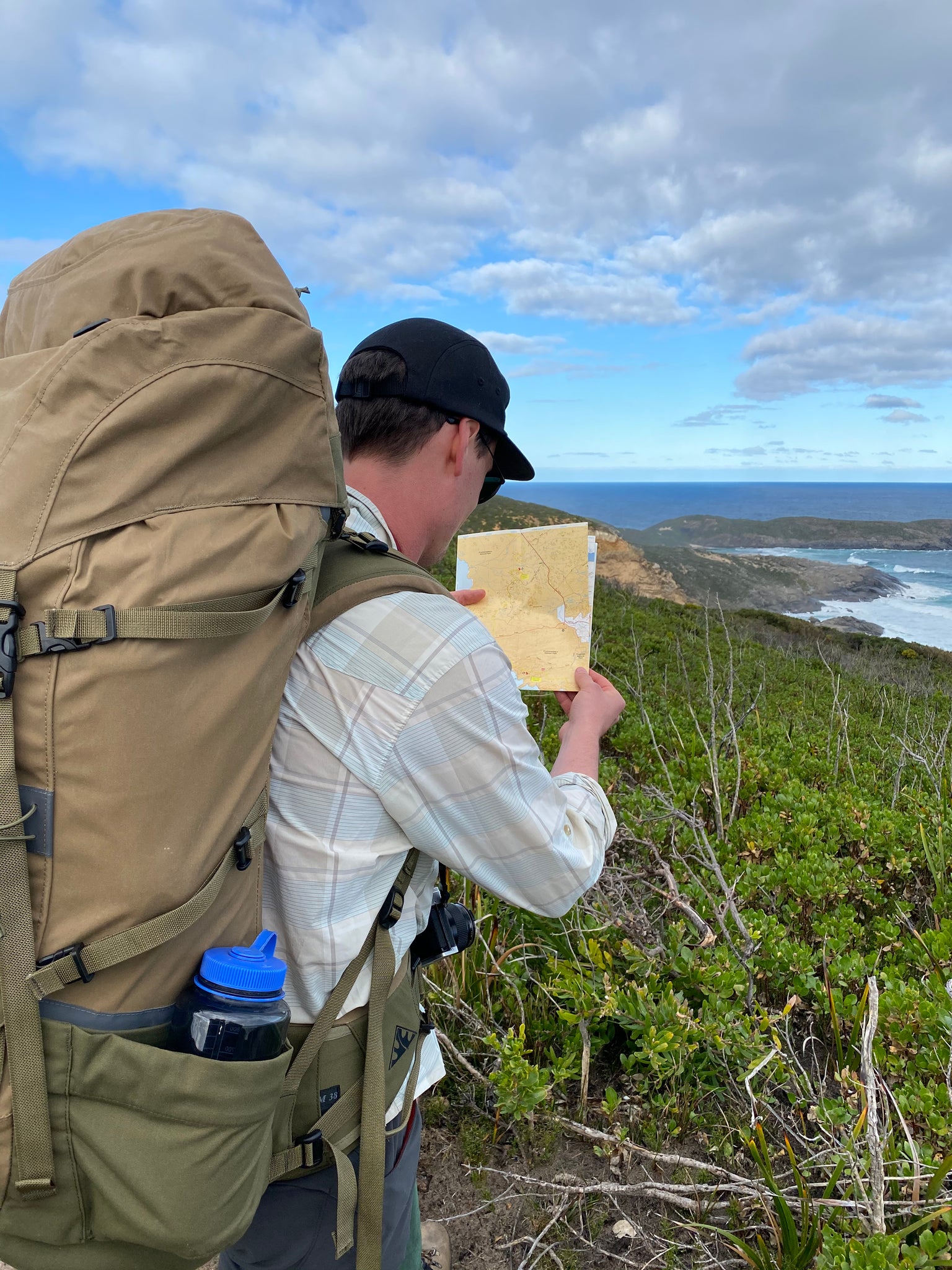 The bibbulmun track map sets are a perfect guide to sections along the way. This map was the Walpole map