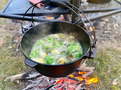 Campers Pantry recipe deep fried Brussel sprouts