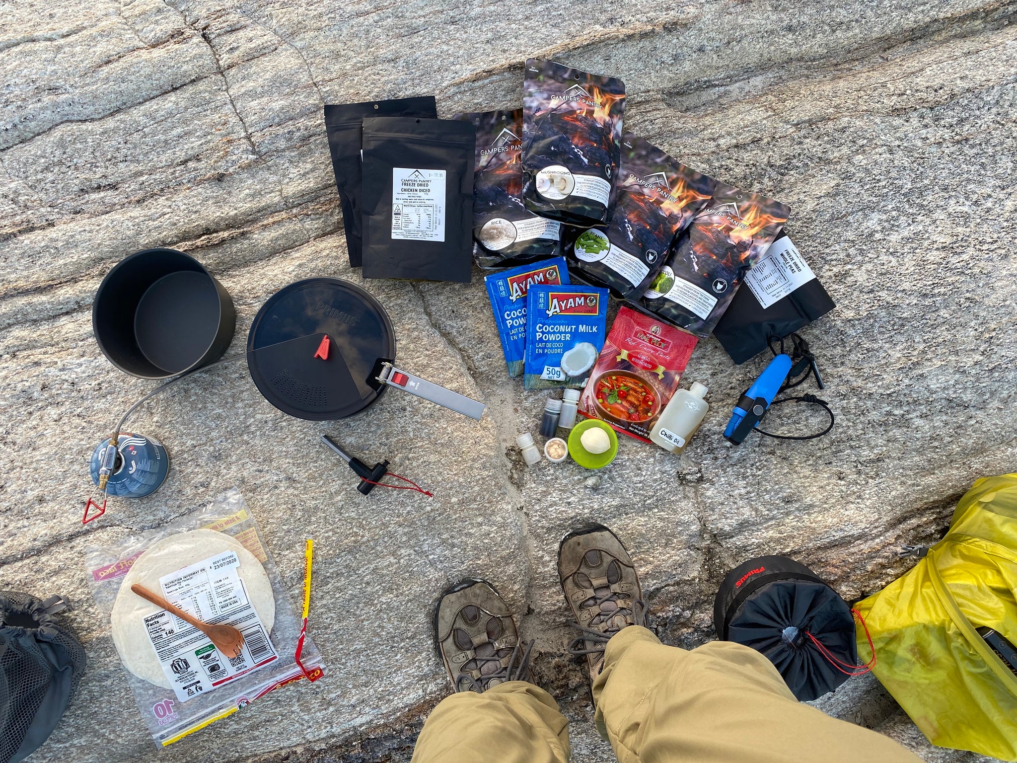 INGREDIENTS FOR CAMP COOKING