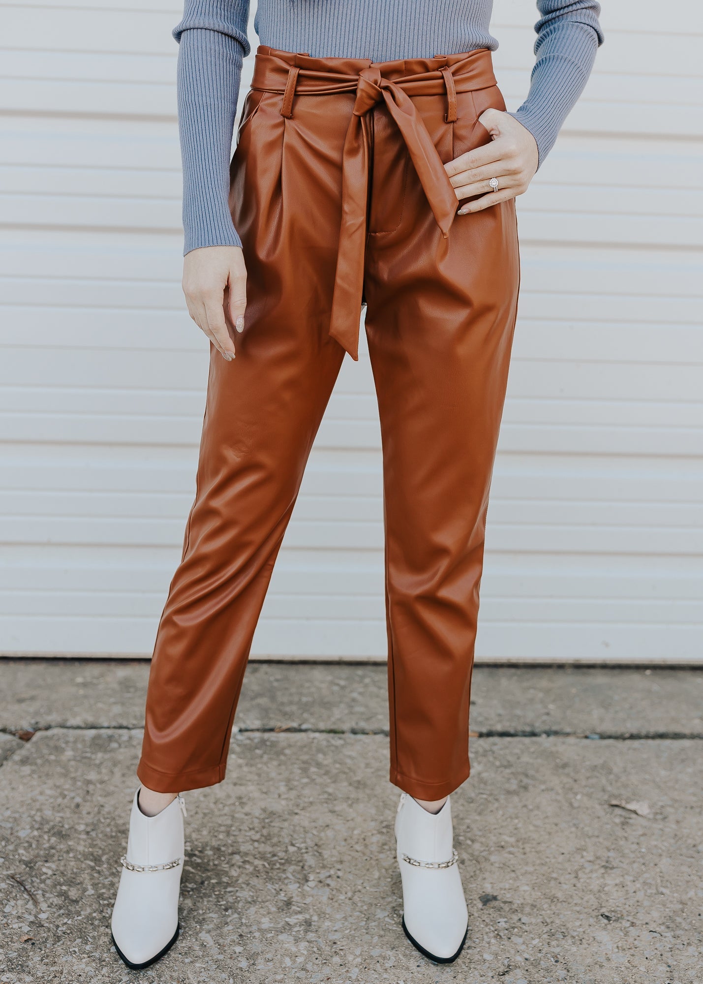 The Sprouse Crossover Faux Leather Pants – Adorabelles