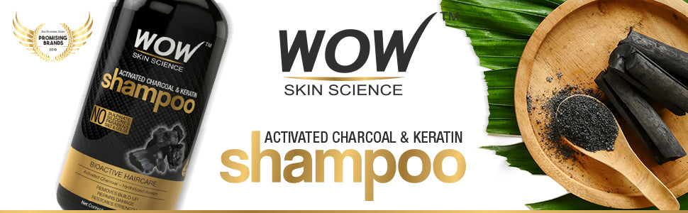 WOW Skin Science Charcoal & Keratin Shampoo banner image