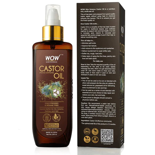 Buy Castor Oil For Healthy & Stronger Hair, Skin & Nails – WOW Skin Science