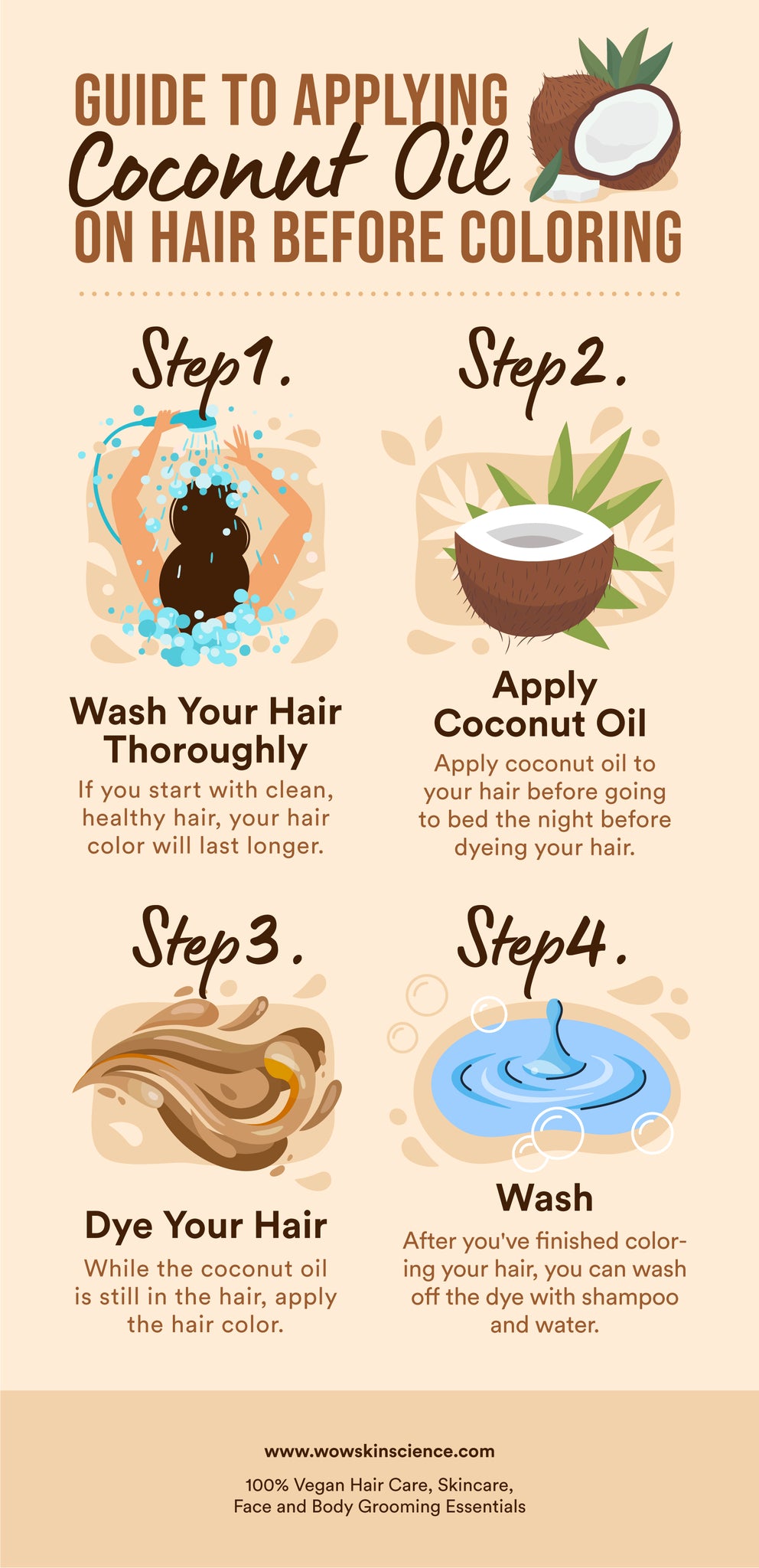 Can I Apply Coconut Oil Before Coloring Hair?