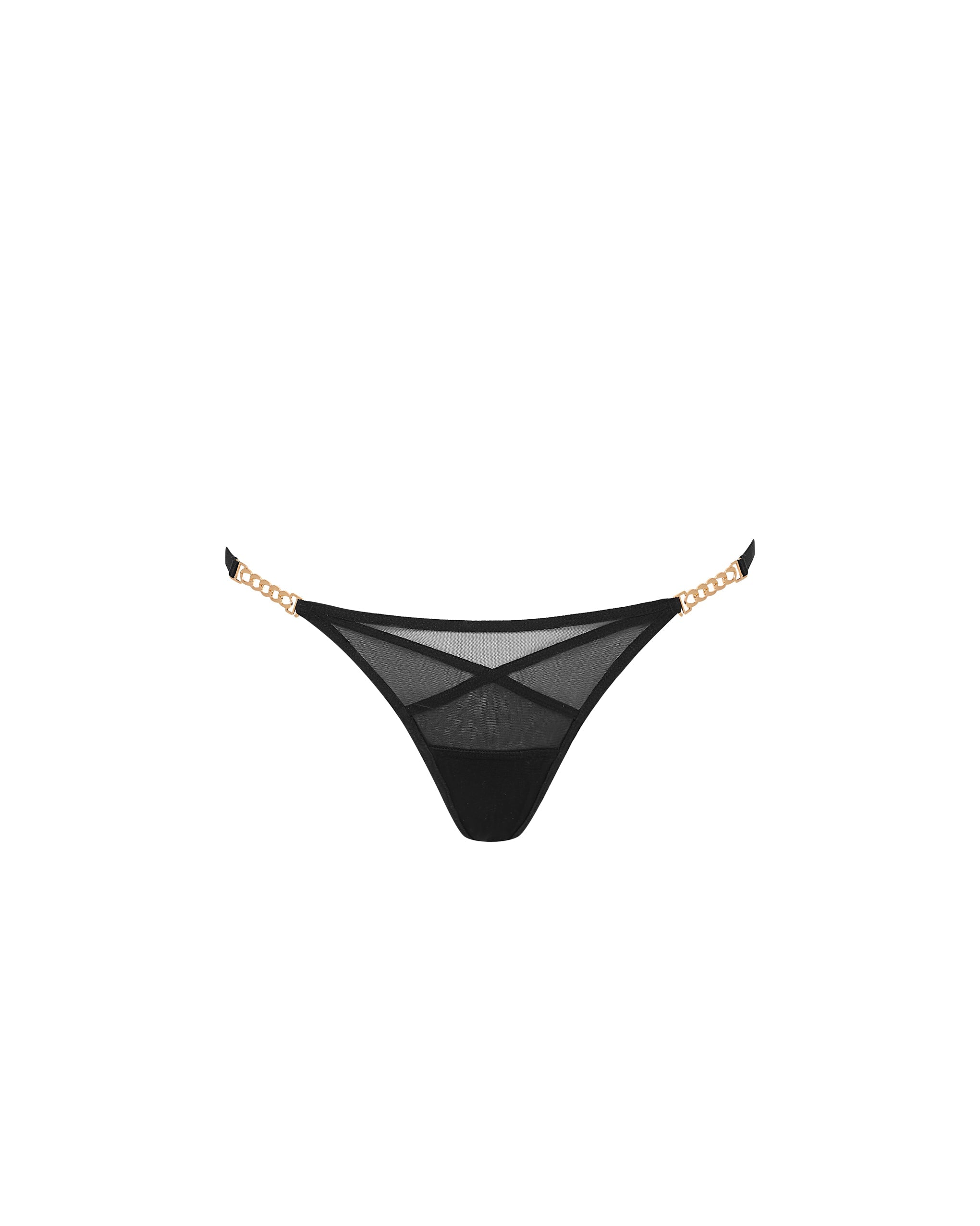 rachel thong black/gold