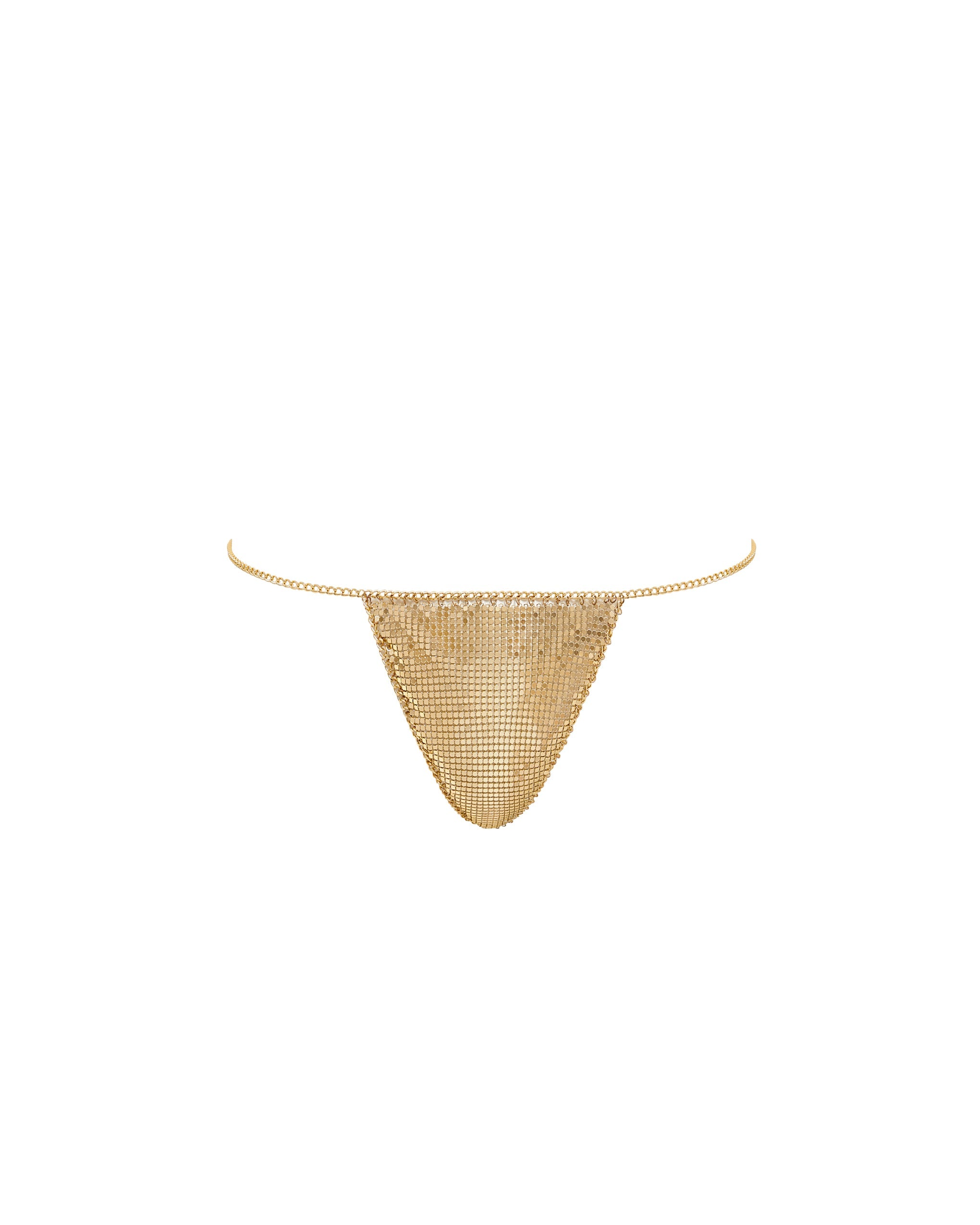 cyla chainmail thong gold