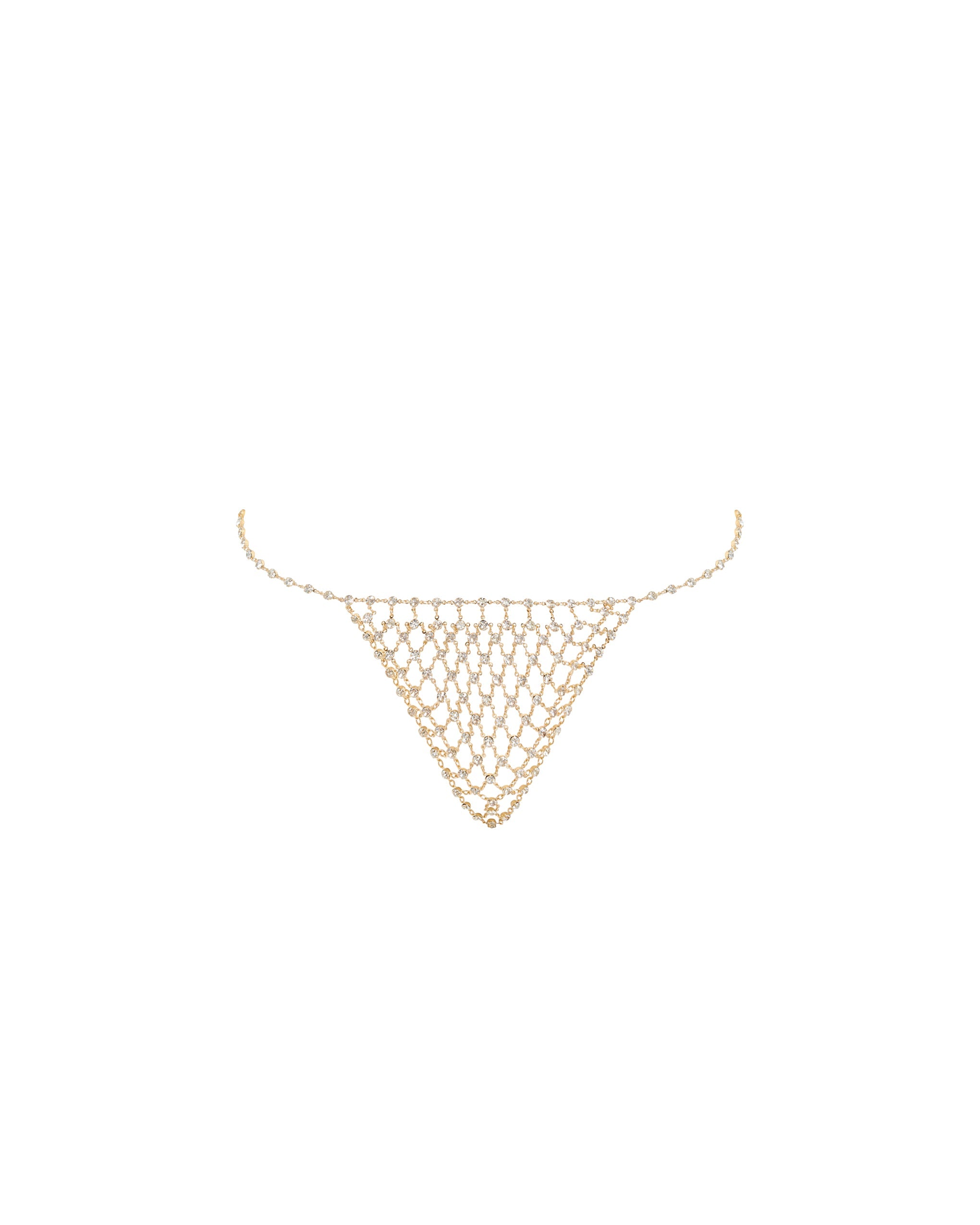 marli diamond lattice thong gold/clear