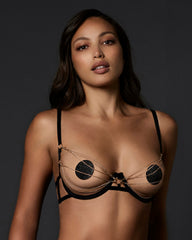 Oriana Open Bra Black/Gold