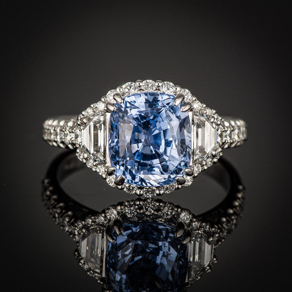 Robert Pelliccia Heart Shaped Blue Sapphire Toi et Moi Ring