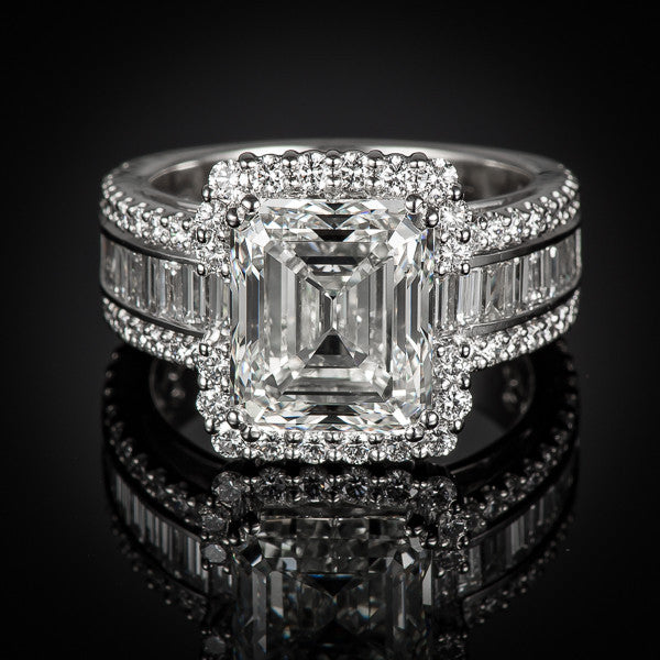 Estate 2.31 Carat Emerald-Cut Diamond Engagement Ring - GIA - Antique &  Vintage Engagement Rings