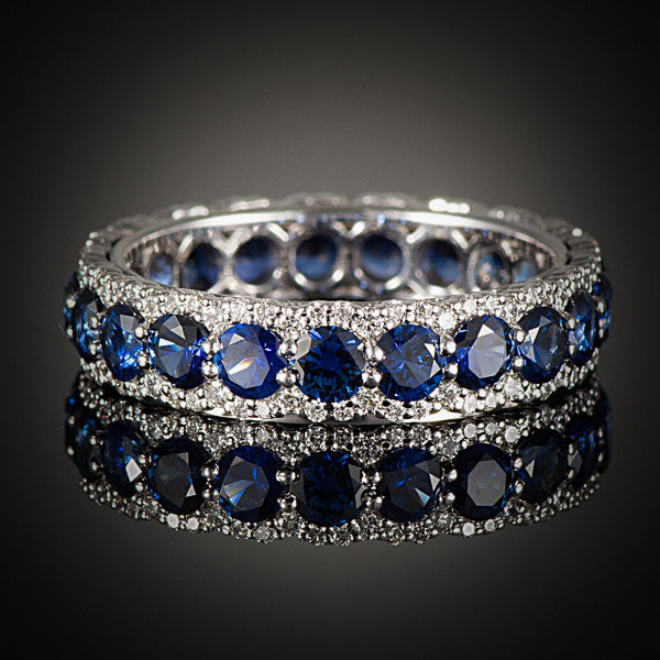 3.81ct Christopher Designs Diamond Platinum Eternity Wedding Band Ring