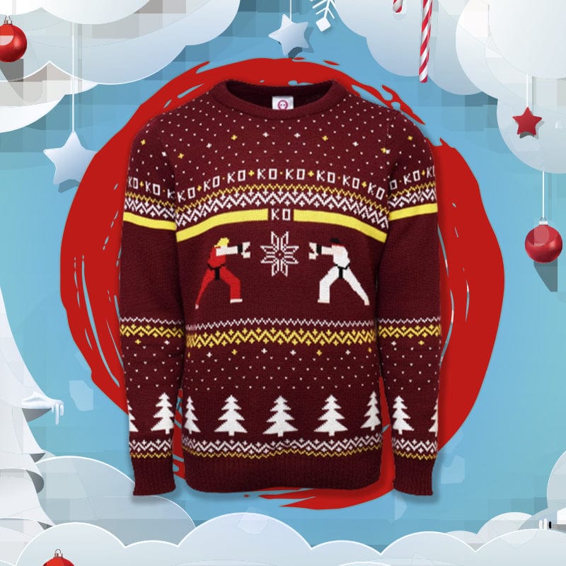 Official Street Fighter Ken Vs. Ryu Christmas Jumper / Ugly Sweater