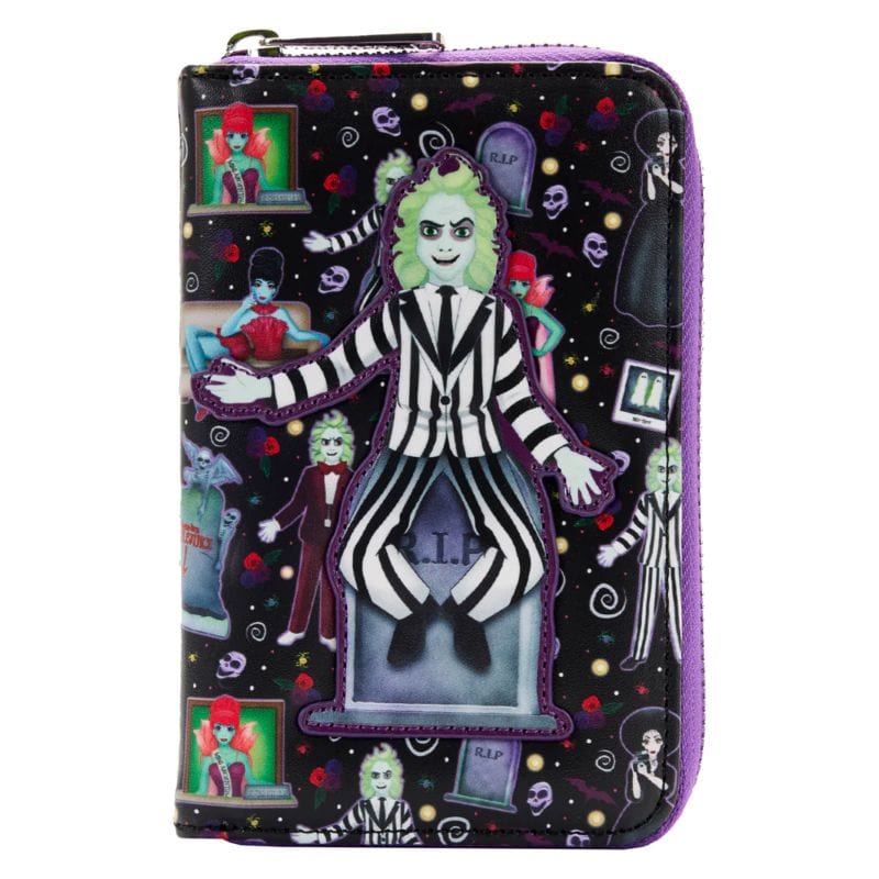 Loungefly Beetlejuice Icons Aop Zip Around Wallet