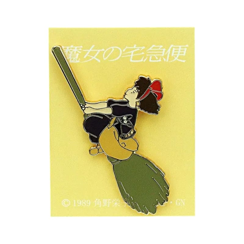 Official Studio Ghibli Kiki's Delivery Service Pin Badge Jiji Broom