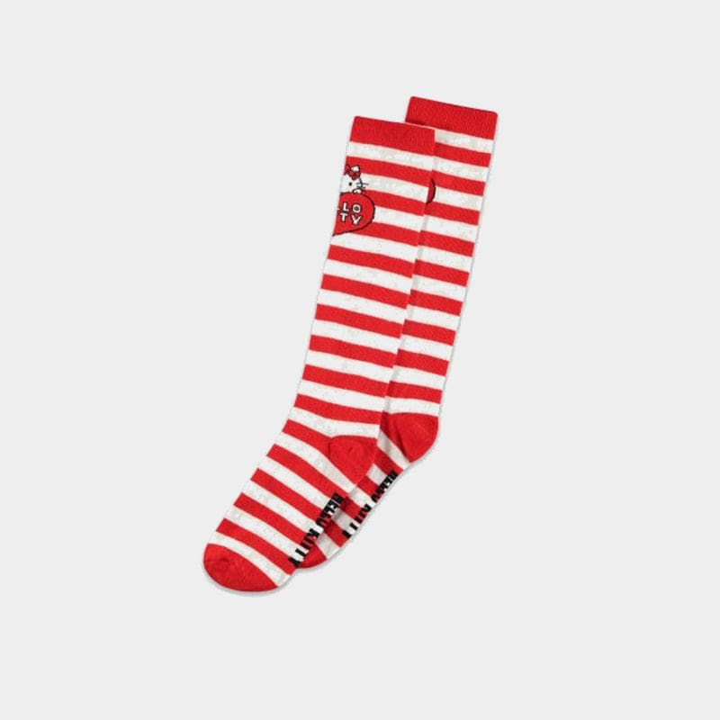 Official Sanrio Hello Kitty Knee High Socks (1 Pair) - (UK 6-8 EU 39/42)