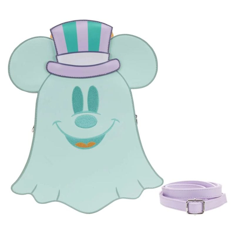 Loungefly Disney Pastel Ghost Minnie And Mickey Gitd Double Sided Cross Body Bag