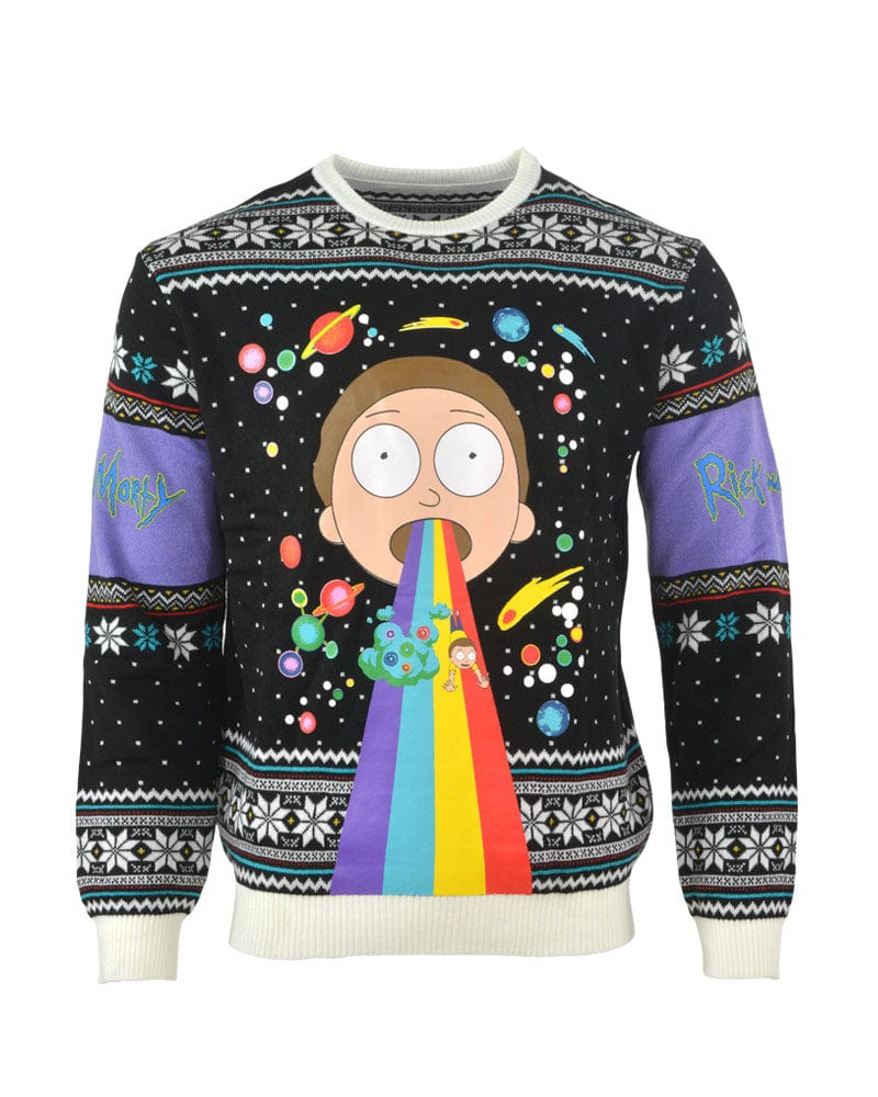 Official Rick & Morty Rainbow Christmas Jumper / Ugly Sweater