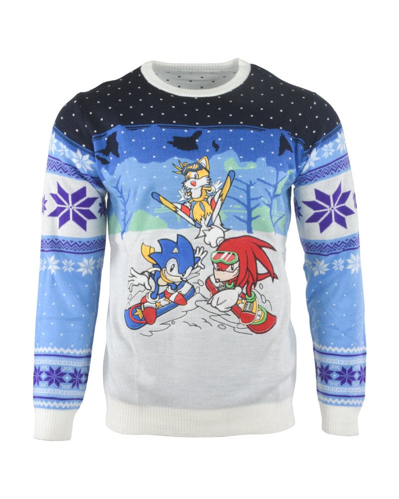 Official Sonic the Hedgehog Skiing Christmas Jumper / Ugly Sweater