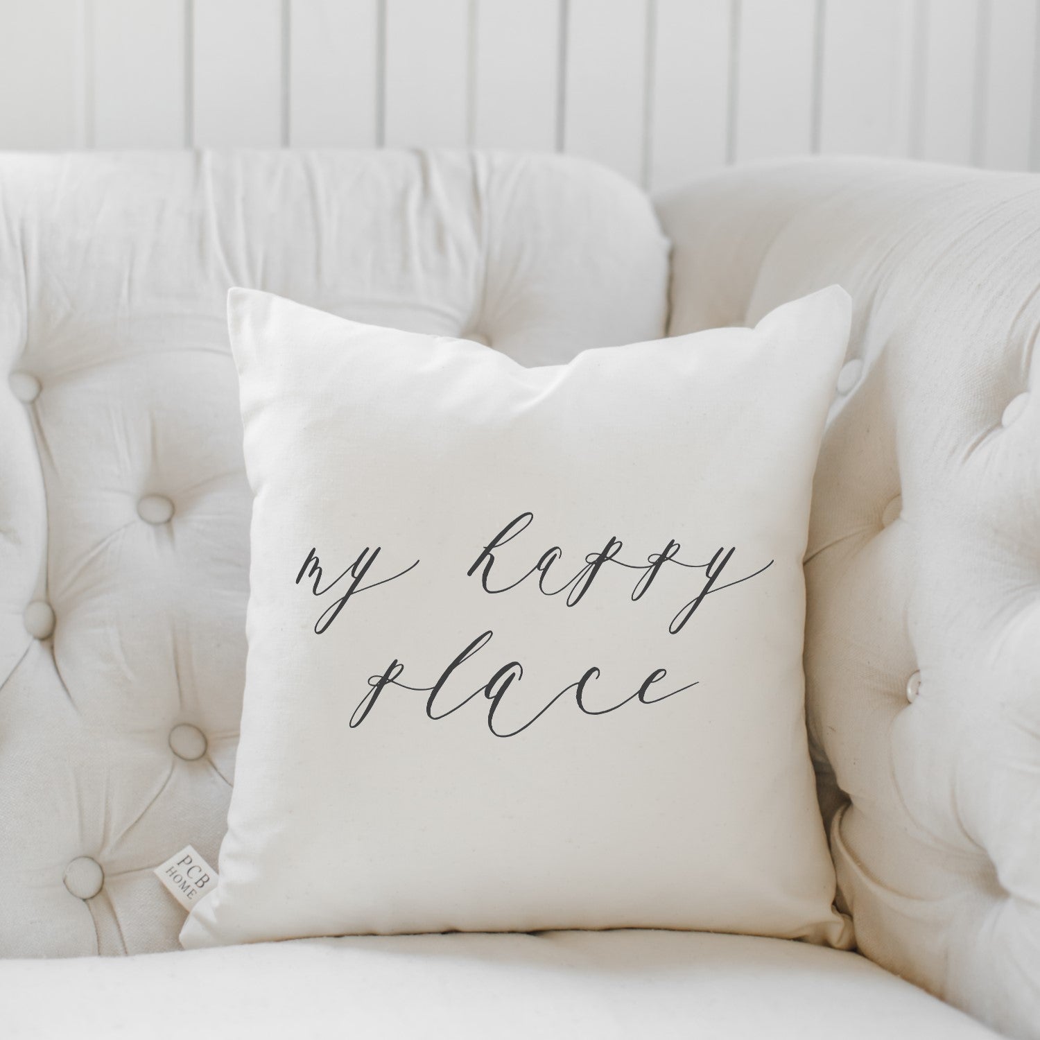 our happy place pillow