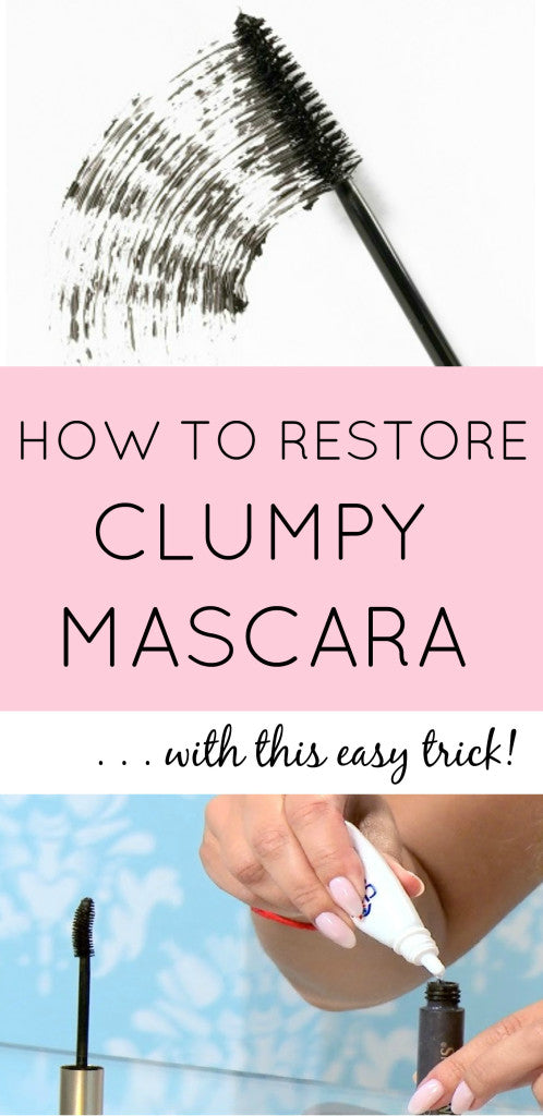 Fix clumpy Mascara with Eye Drops