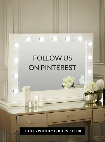 Follow us Pinterest for make up tips & tutorials, make up storage ideas & more Hollywood Mirror Makeup Mirror with Lights Dressing Table Mirror with Lights Vanity Mirror with Lights Illuminated Makeup Mirror Holllywood Mirror UK Light Up Makeup