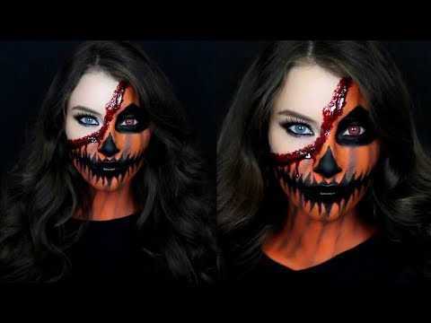 pumpkin halloween makeup