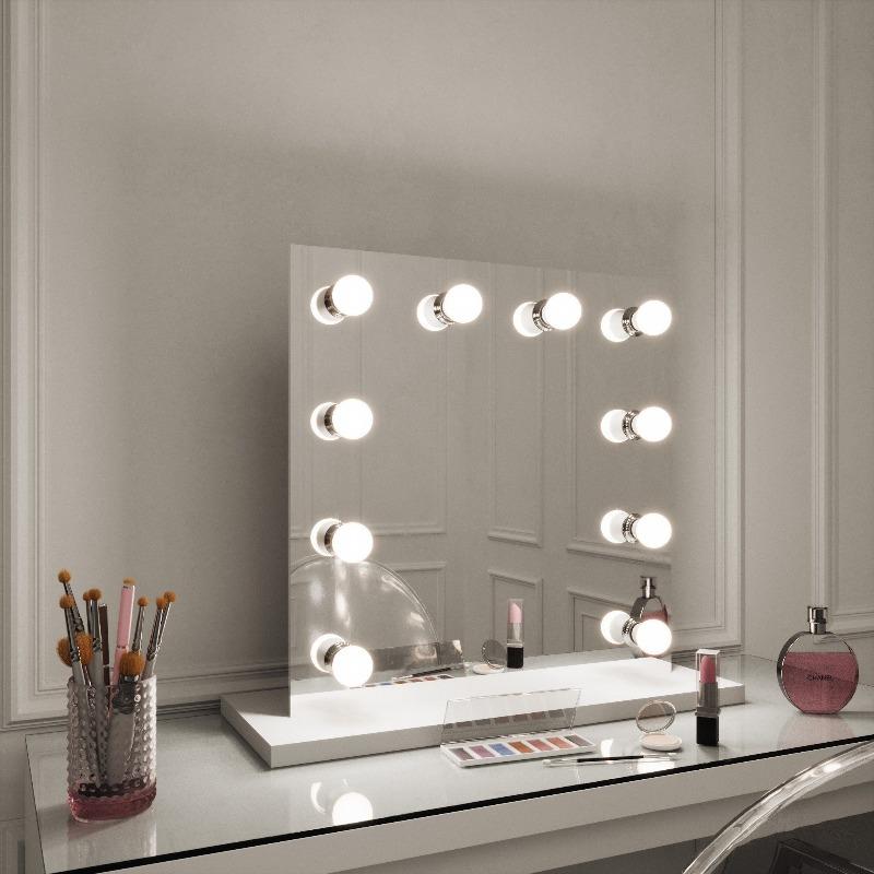 Rihanna White Edge Mirror 60 X 60cm Hollywood Mirrors