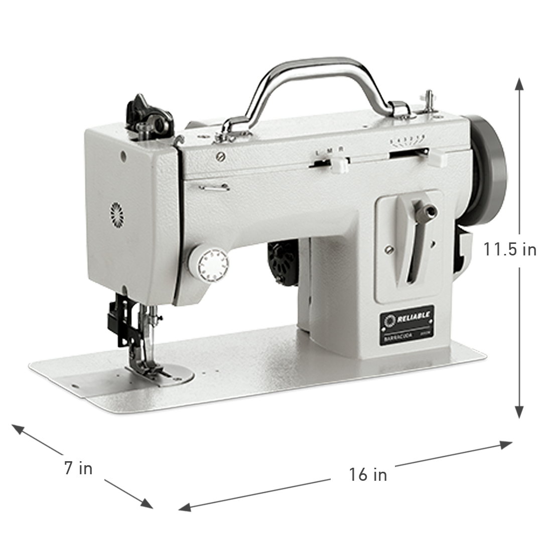 BARRACUDA 200ZW ZIG ZAG PORTABLE SEWING MACHINE DIMENSIONS