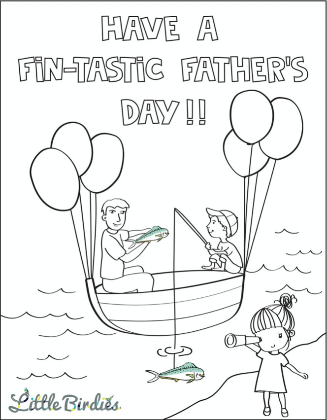 fathers day coloring page from Little Birdies Boutique