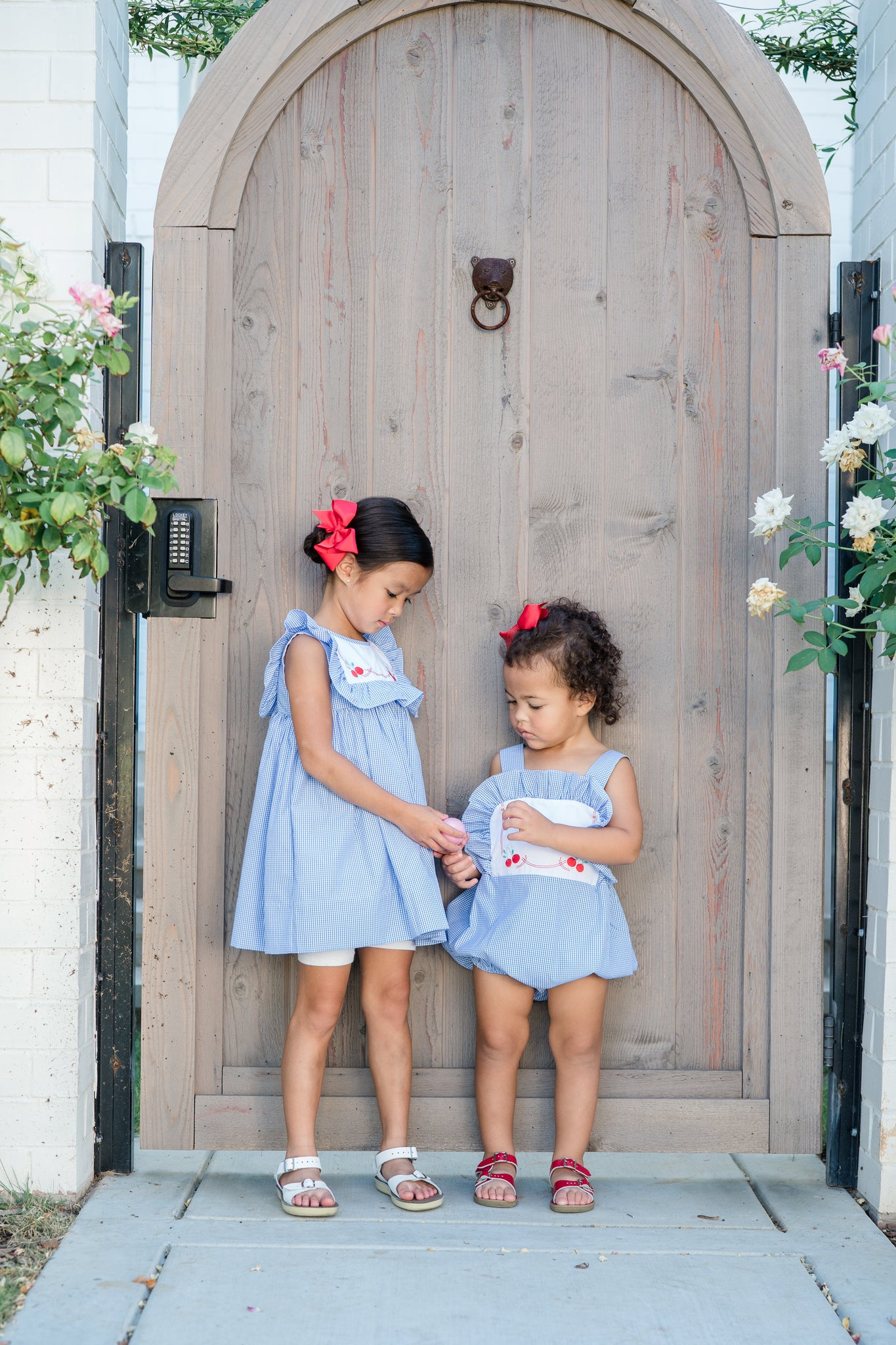 Mother & Daughter Matching Cherries Half Apron Set