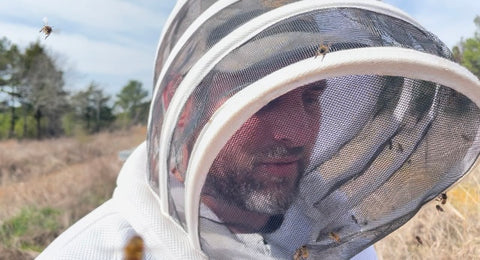 Matt in bee suit