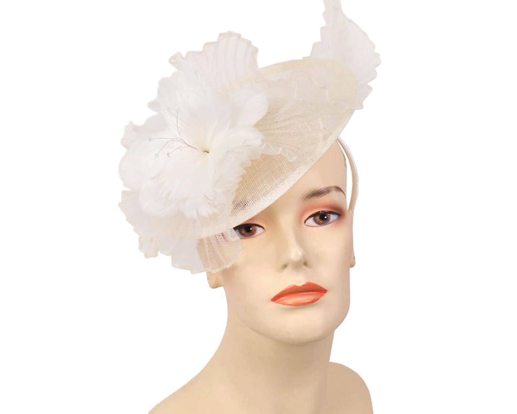 cream hats and fascinators