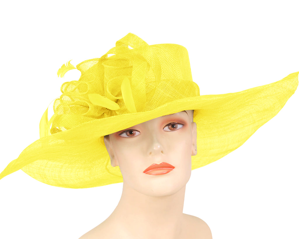 yellow wedding hat